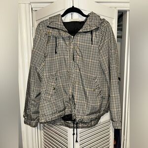 Catherine Malandrino Black and Cream Checkered Jacket